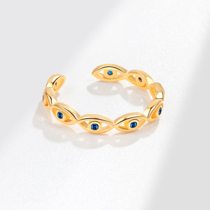 Fashion Personality Devil's Eye Blue Eyes Open Rings