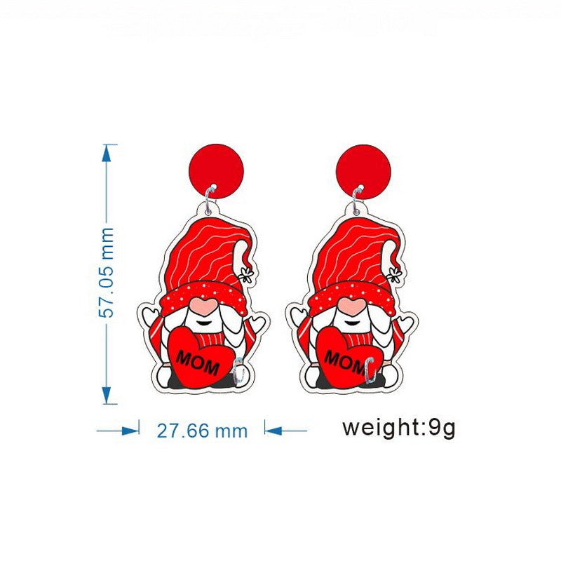 Holiday Mother's Day Acrylic Mother Rainbow Earrings