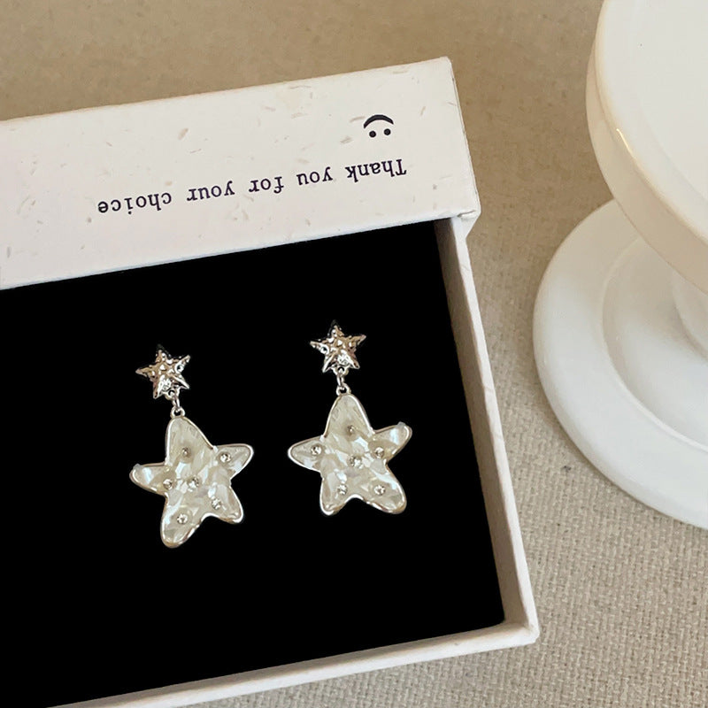 Women's Style High-grade Broken Shell Flower For Retro Gentle Fashion Trendy Earrings
