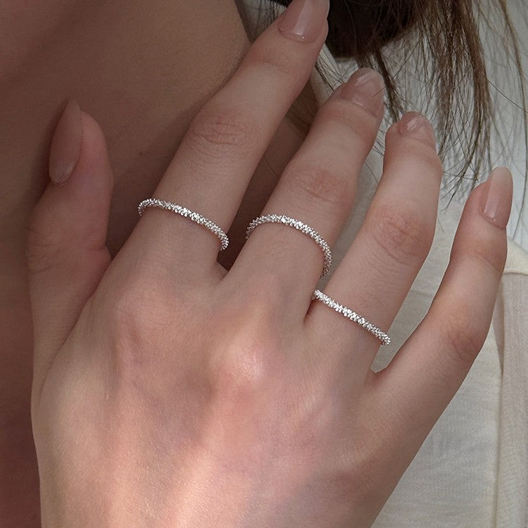Women's Sier Sparkling For Trendy Design Index Finger Light Luxury Bracelets