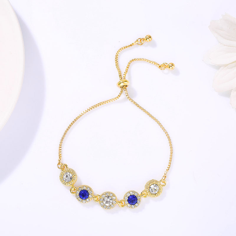 Women's Zircon Flower Korean Simple Design Personalized Bracelets