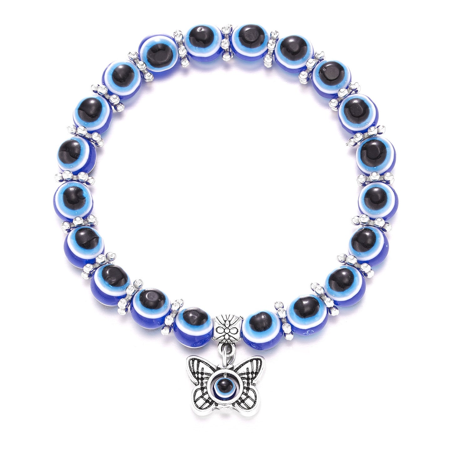 Fashion Creative Palm Eyes Devil's Eye Elastic Beaded Bracelets