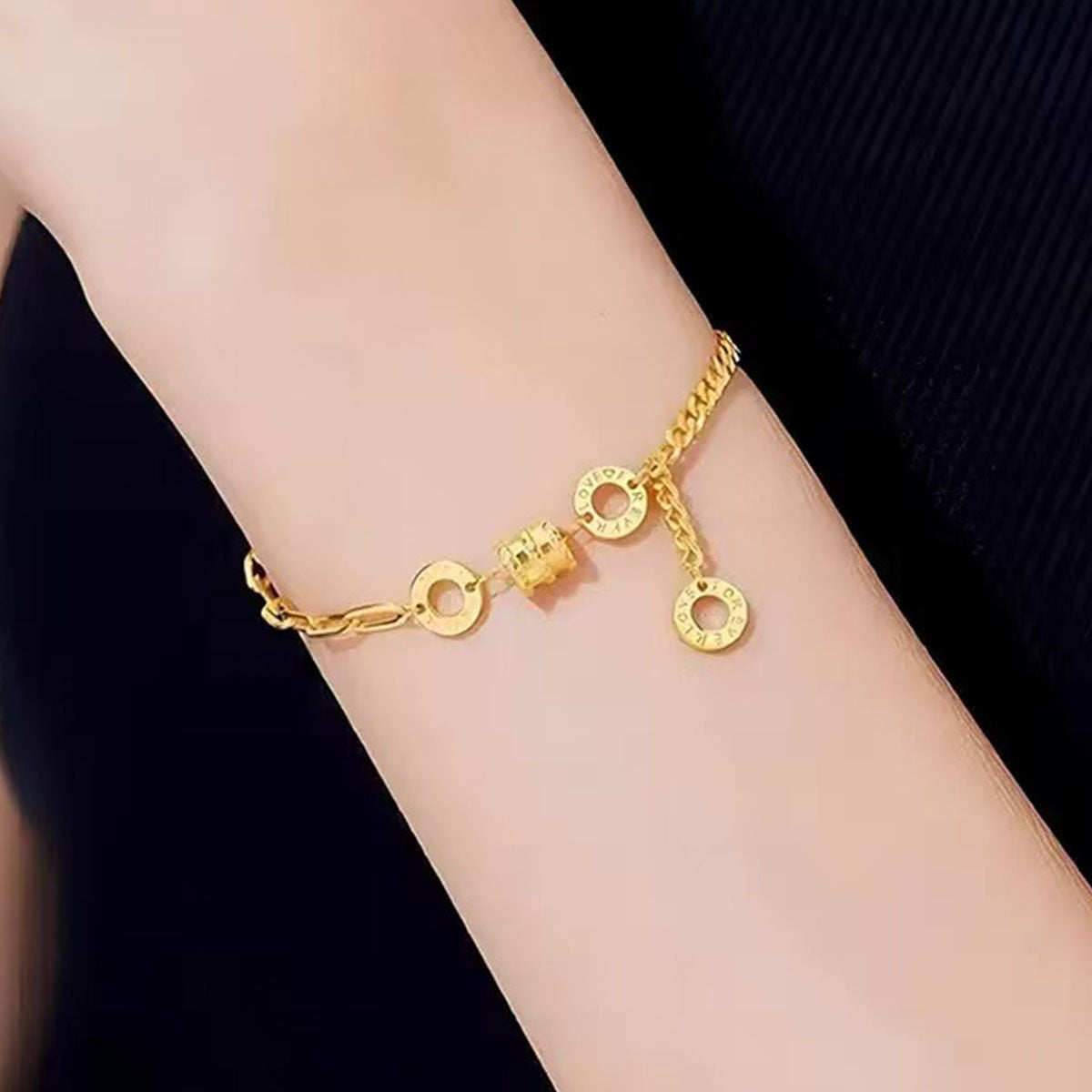 Women's Elbow Small Waist Titanium Steel Female Bracelet