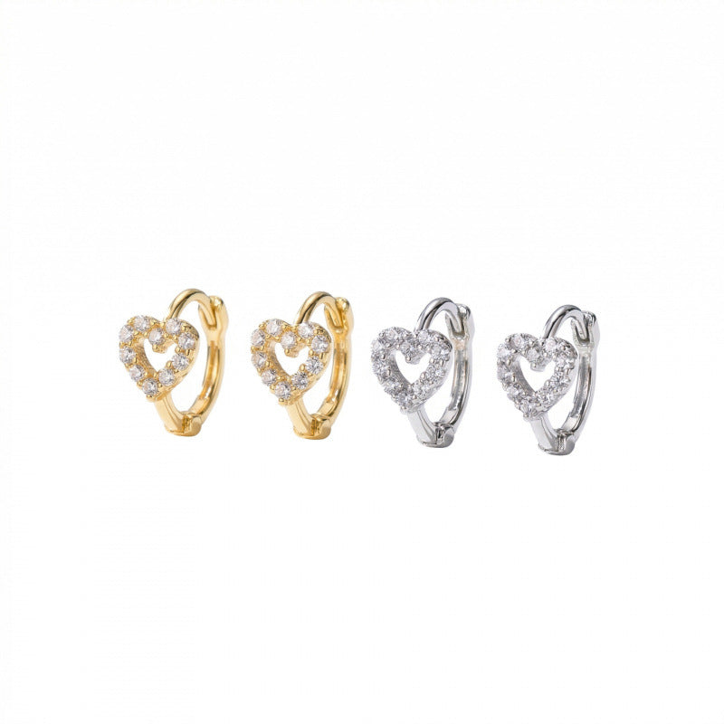 Women's Love Heart Light Luxury High-grade Vacation Earrings