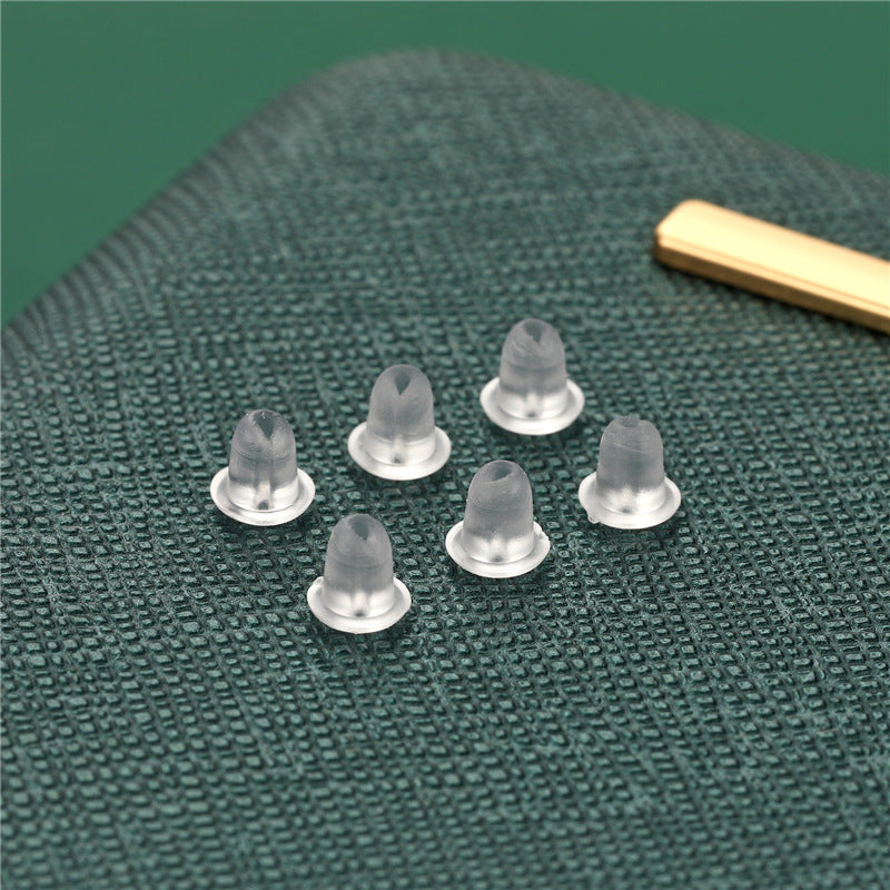 Back Plug Silicone Transparent Plastic Eardrops Stud Earrings