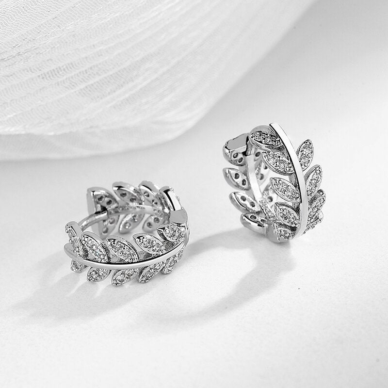 Temperament Leaves Ear Clip Female Wind Earrings