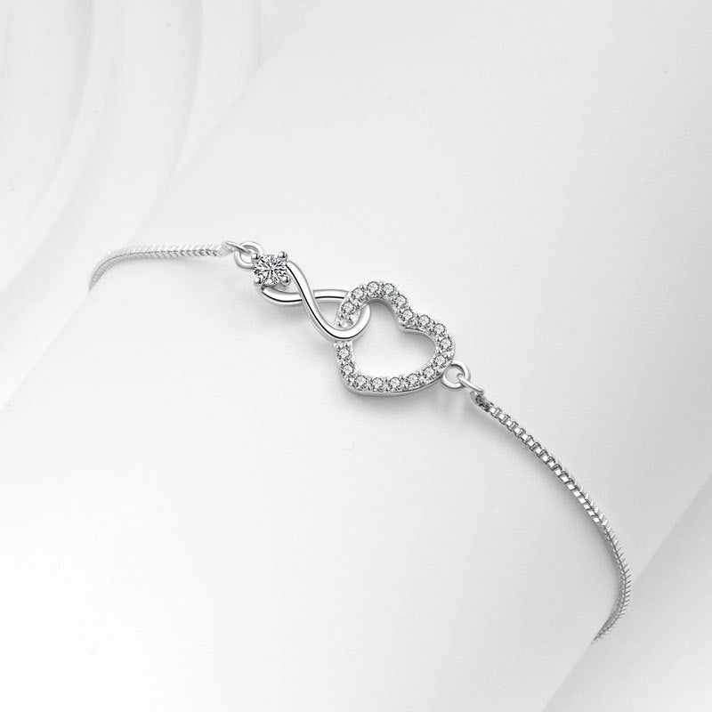 Heart-shaped Infinite Symbol Female Niche High-grade Light Luxury Bracelet
