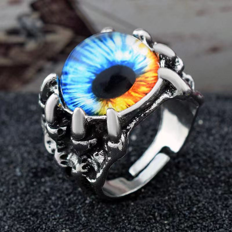Men's Magic Claw Devil's Eye Personality Blue Rings