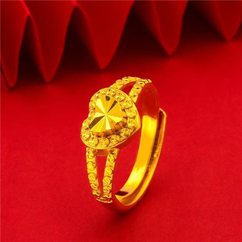 Women's & Men's Style Simple Flower Starry Meteor Shower Wide Rings