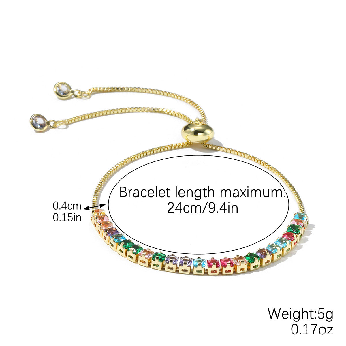 Women's Color Zirconium Jewelry Crystal Zircon Exquisite Bracelets