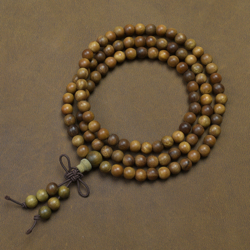 Natural Argentina Green Sandalwood Buddha Beads Ethnic Retro Couple Bracelet