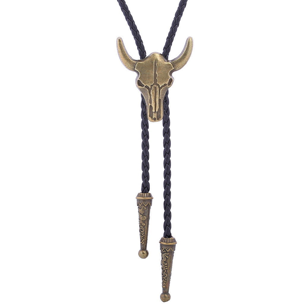 Pretty Skull Neckline Rope Western Cowboy Pendants