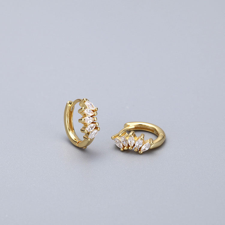 Zircon Simple High-grade Cold Style Ear Earrings