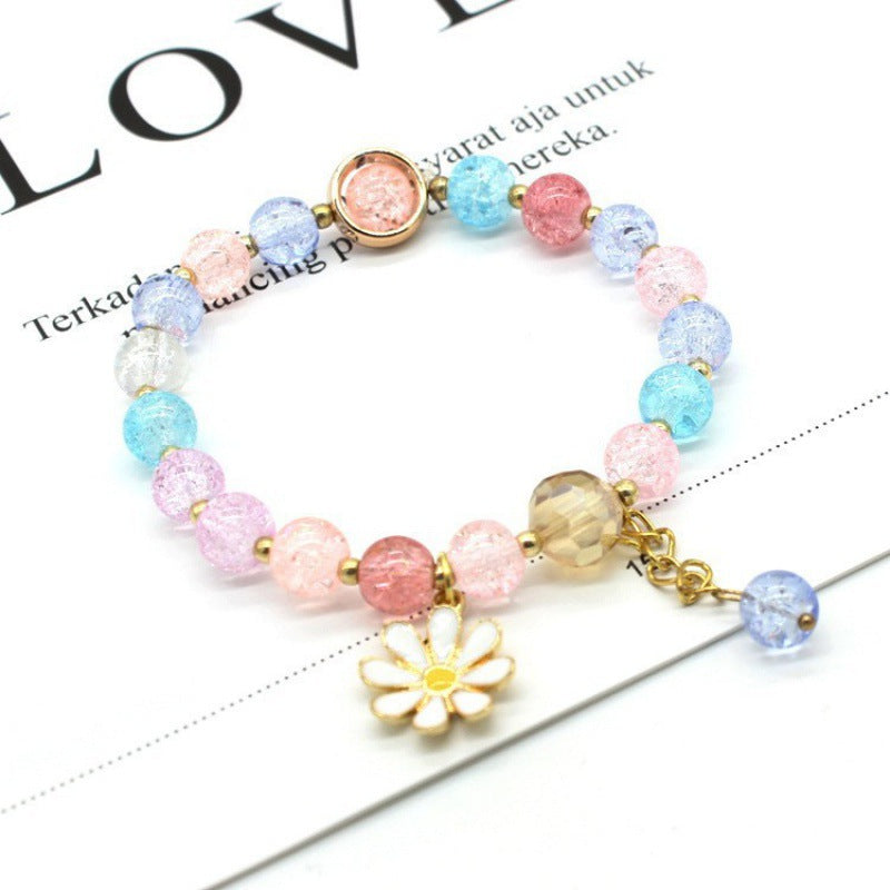 Female Aquamarine Gray Moonlight Natural Crystal Bracelet