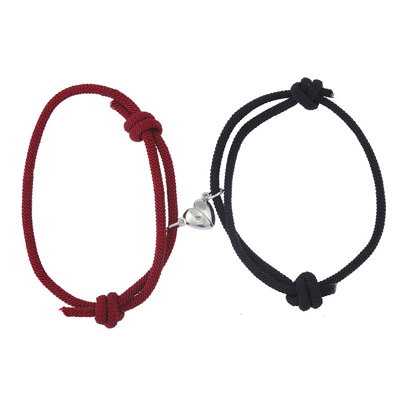 Magnet Couple Milan Red Rope Pair Bracelets