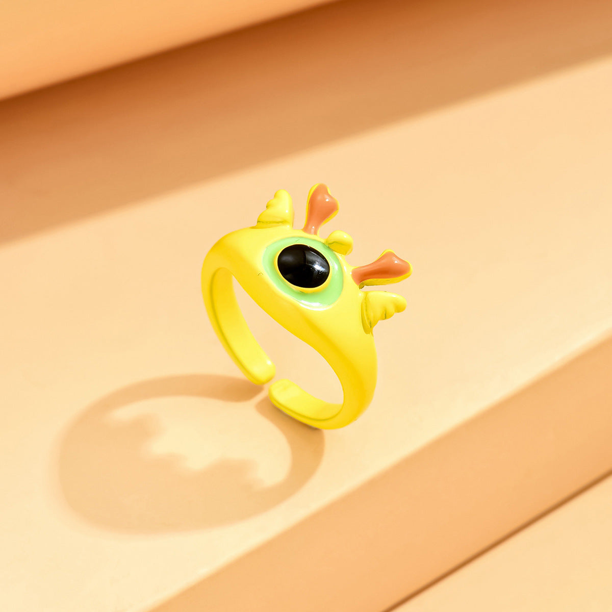 Monster Black Cat Female Dopamine Big Eyes Couple Little Finger Ring