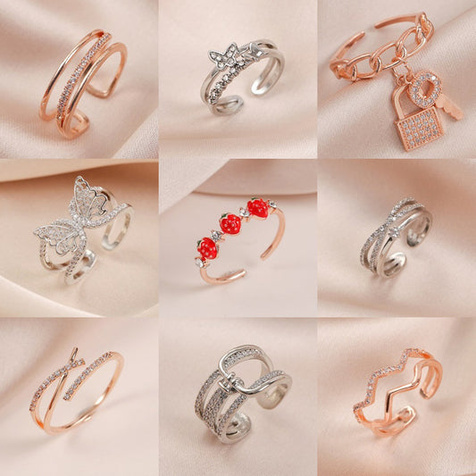 Personality Affordable Luxury High-grade Cold Wind Index Finger Ring