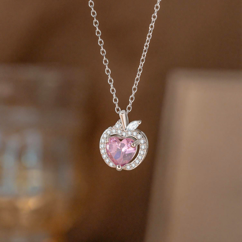 Women's Rose Apple Copper Light Luxury Advanced Clavicle Necklaces