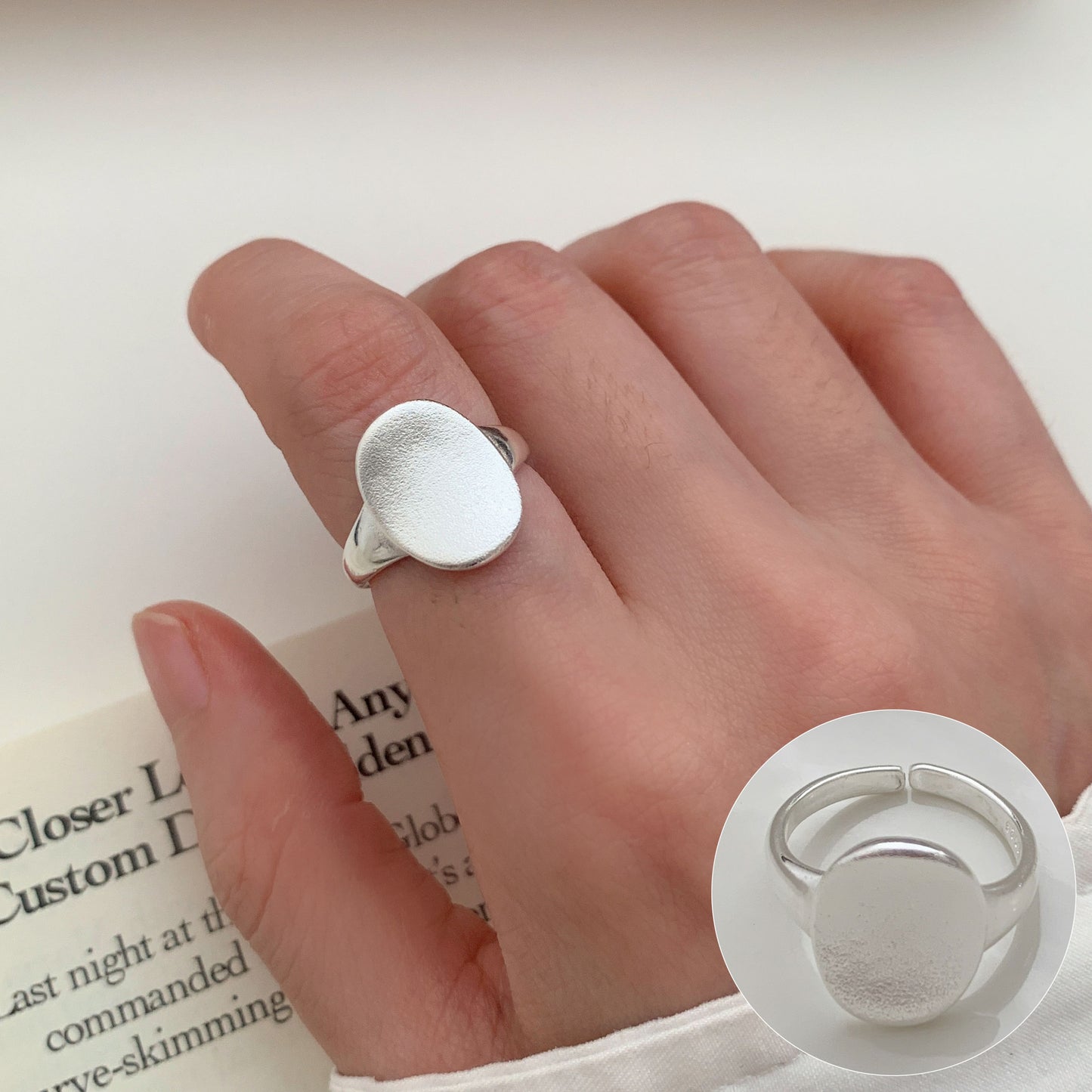 Roman Numeral Female Retro Fashion Chain Open Hip Hop Ring