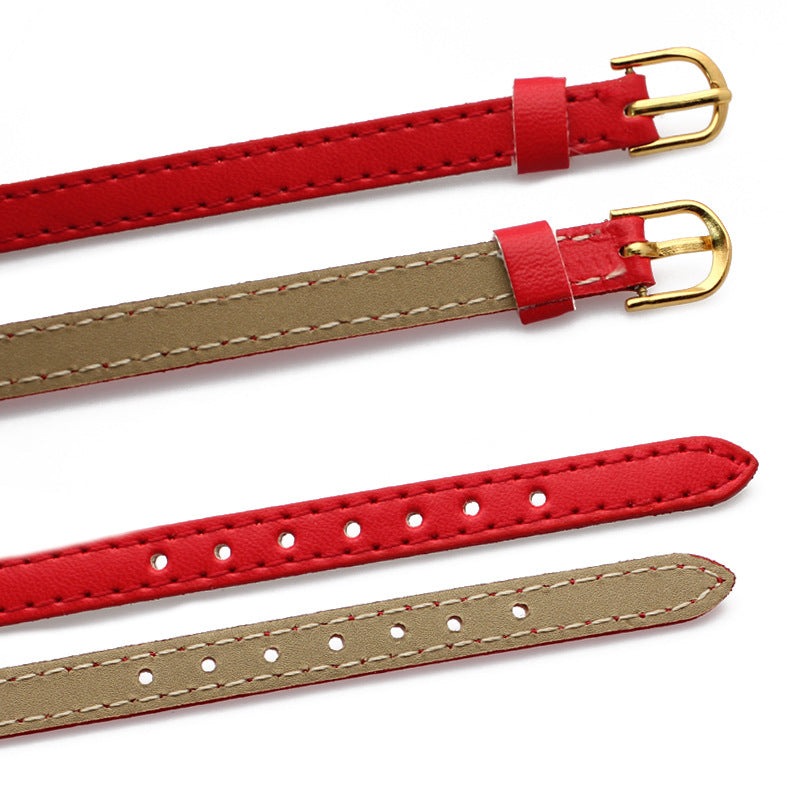 Buckle Imitation Leather Hand Strap Stitching Letter Drop Bracelet