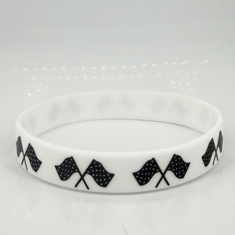 Rubber Wristband Flag Hand Sports Events Bracelet