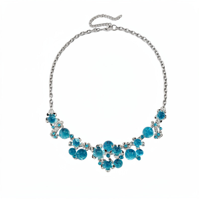 Round Flower Personalized Unique Clavicle Chain Retro Minority High Necklace