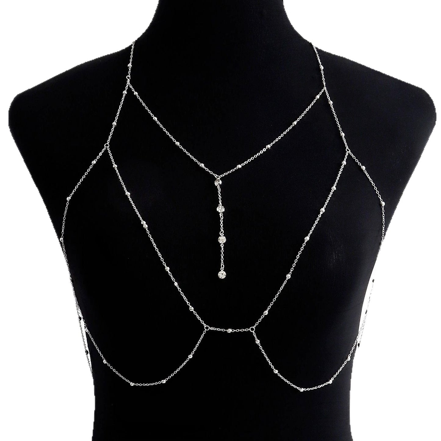 Chest Body Titanium Steel For Rhinestone Necklace