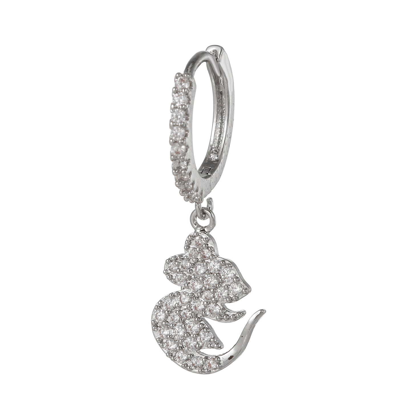 Fashion Small Beautiful Inlaid Stone Light Luxury Design Sense Ear Buckle
