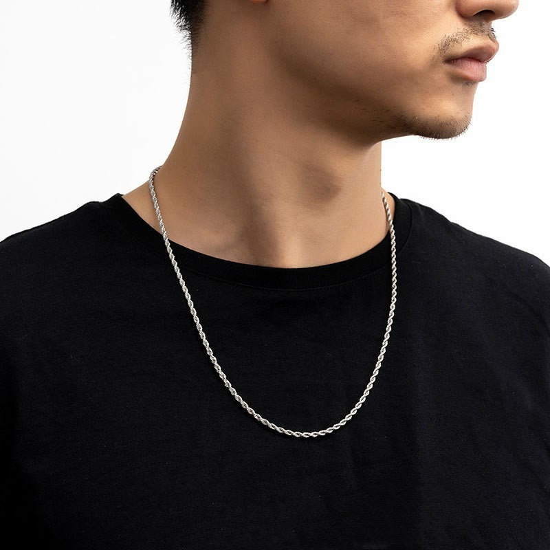 Ornament Simple Clavicle Chain Gold Curb Necklaces