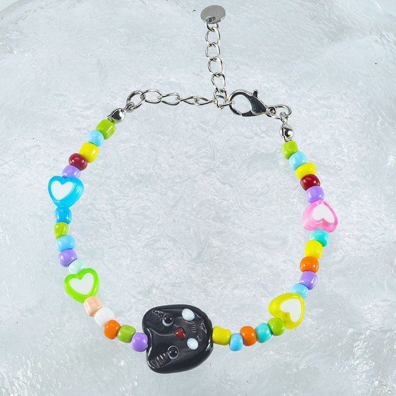 Cute Style Niche Fresh Couple Bead Necklace