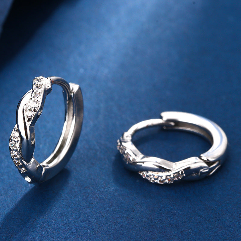 Sleep Ear Clip Cold Wind High-grade Zircon Earrings