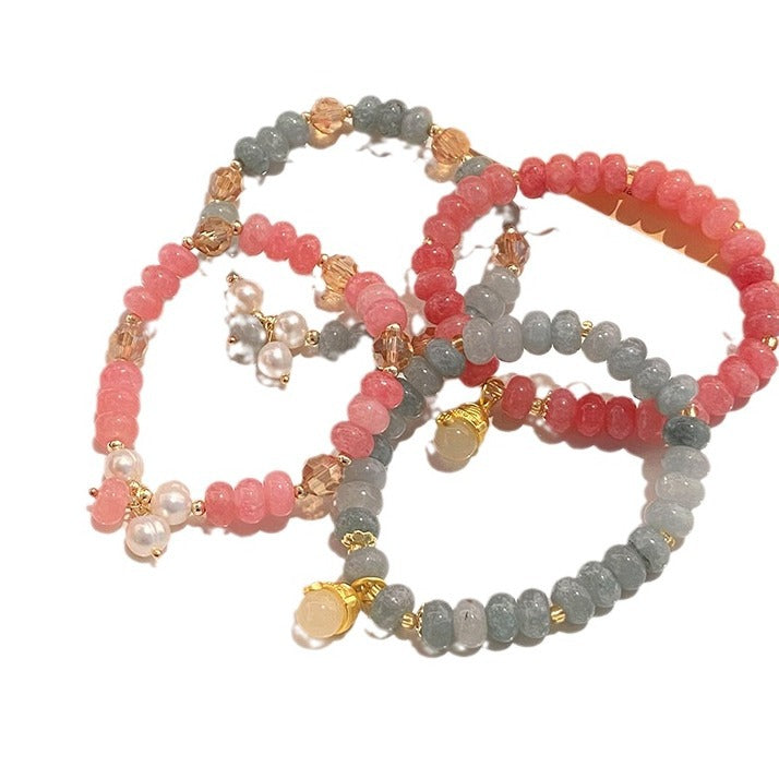 Fresh Optimized Gray Jade Cute Lucky Cat Bracelet