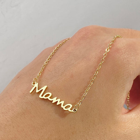 Women's Mother's Stainless Steel Letter Day Necklaces