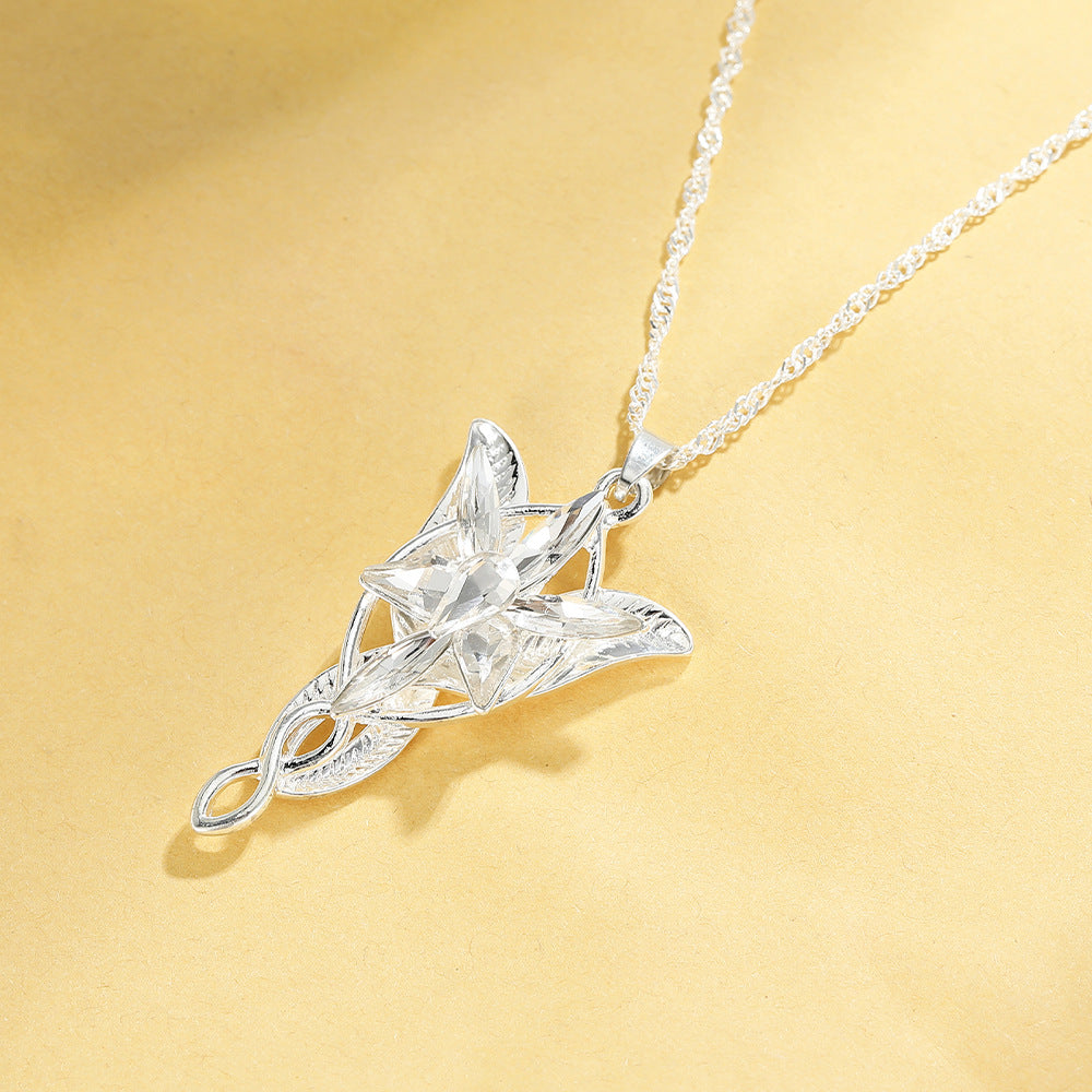 Women's Fashion Creative Alloy Jeweled Sweater Chain Versatile Personality Necklace