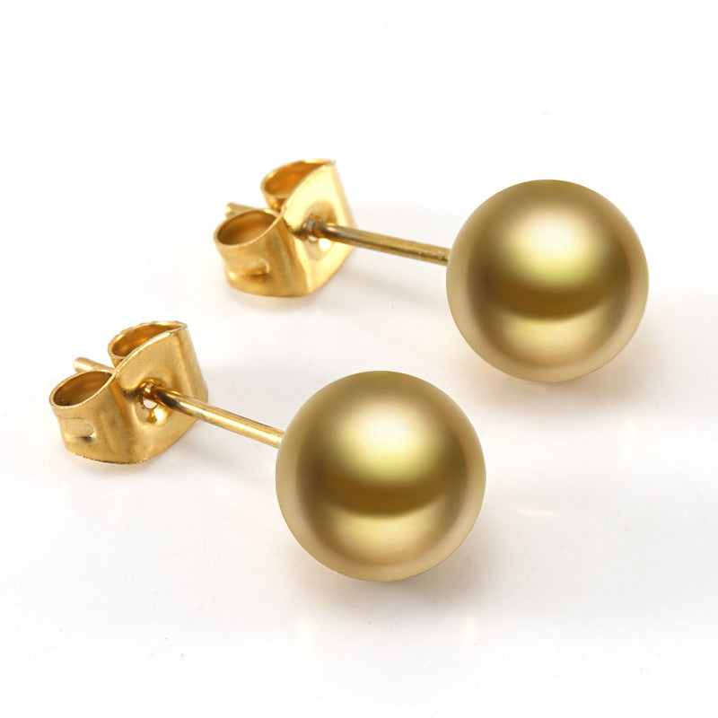 Women's Fashion Design Pearl Simple Titanium Steel Rings
