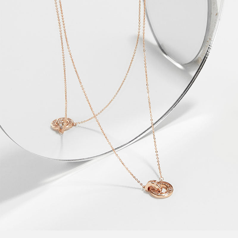 Rose Gold Roman Simple Fashion Retro Characteristic Trendy Necklace