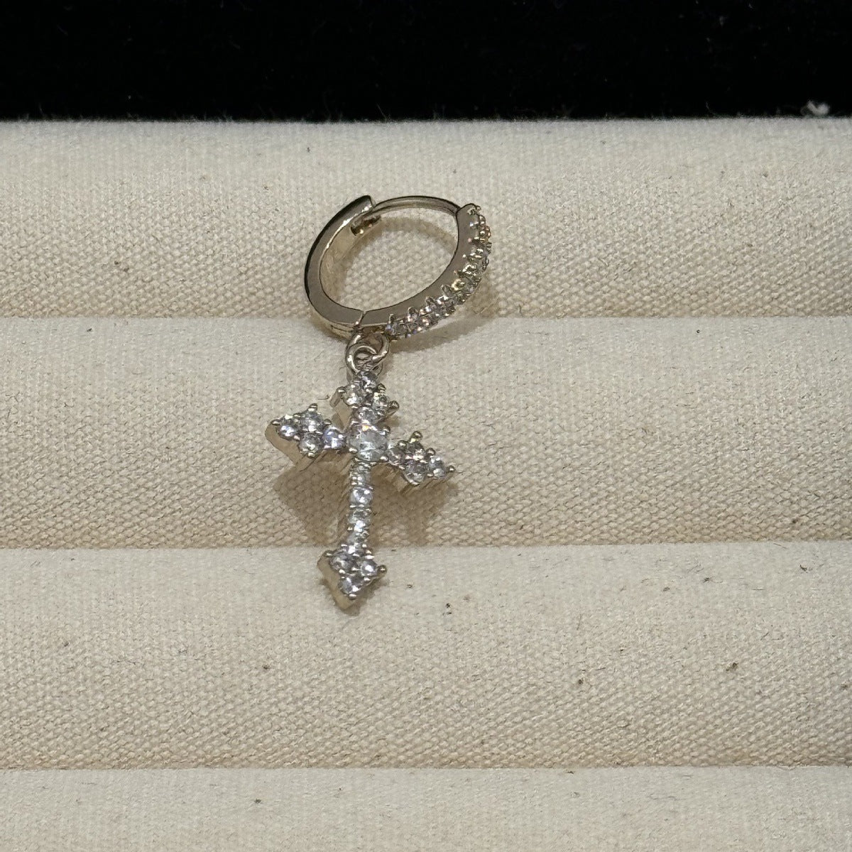 Women's Light Coffee Gold Collection Series Minimalist Zircon Ear Earrings