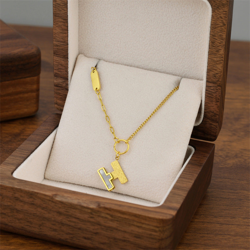 Titanium Steel Female Niche Simple Temperament Clavicle Pendants
