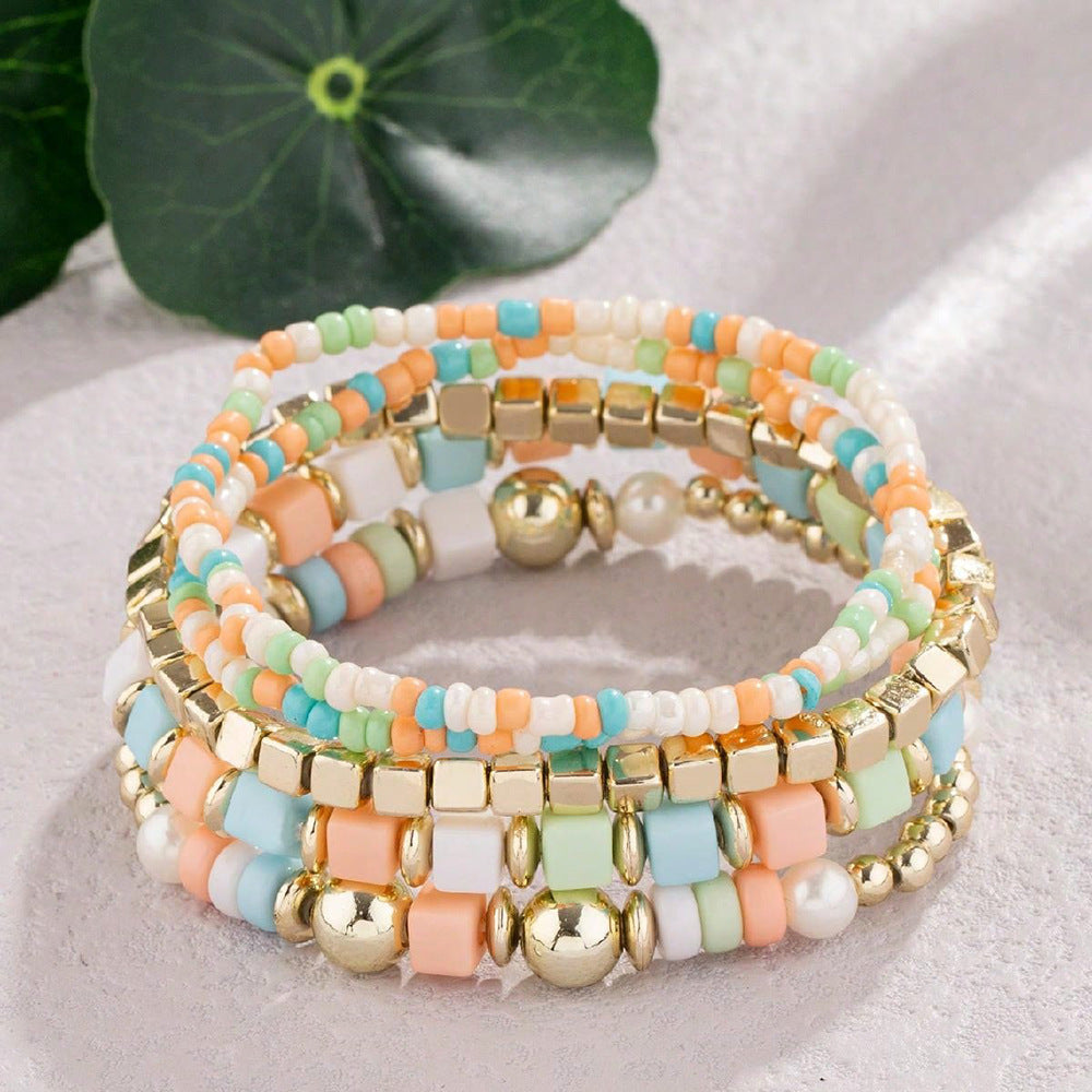 Women's Ethnic Style Bohemian Bead Mixed Color Bracelets