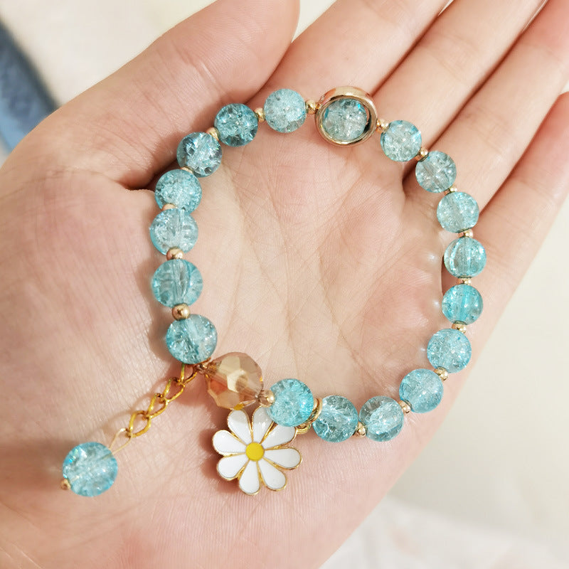 Women's Daisy Fashion Sweet Girly Single Circle Beaded Hand Bracelets