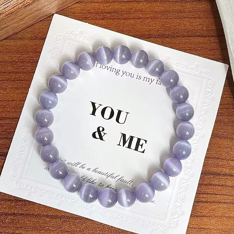 Sea Blue Opal Crystal High Goods Hand High-grade White Bracelet