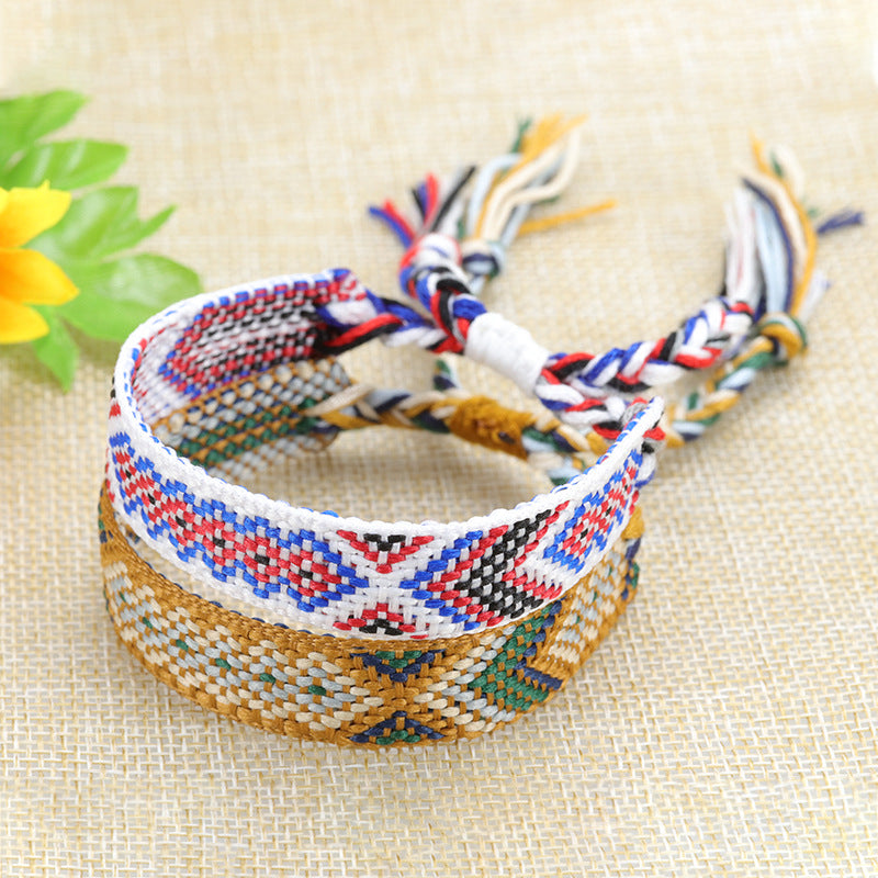 Nepal Ethnic Style Woven Colorful Tassel Lucky Friendship Bracelets