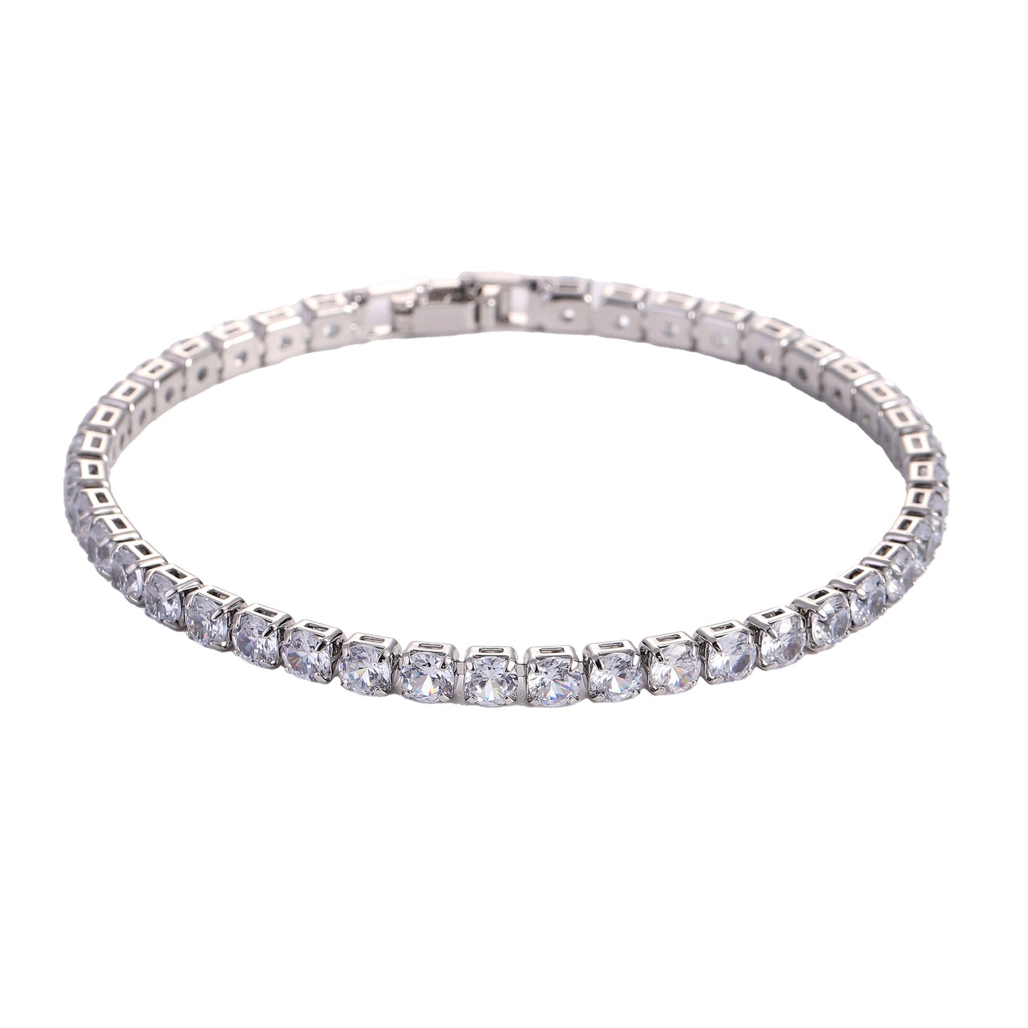 Women's & Men's Hip Hop Gold Zircon Chain Simple Bracelet