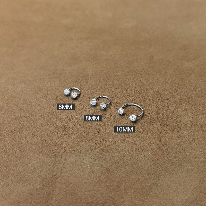 Super Flash Ear Bone High-grade Double-headed Rings