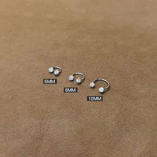 Super Flash Ear Bone High-grade Double-headed Rings