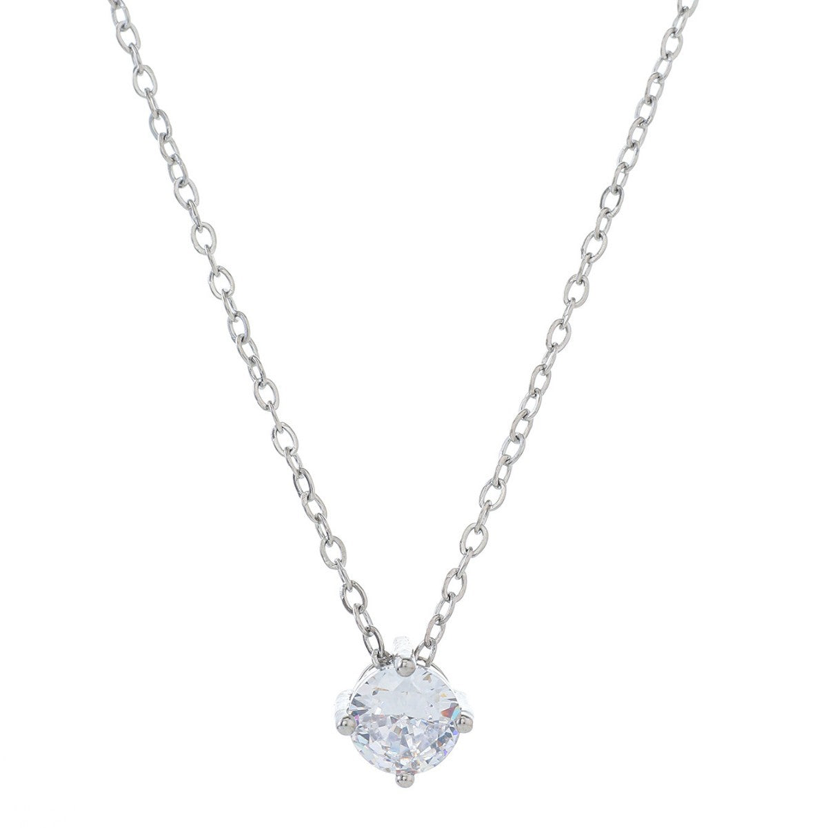Women's Single Small Zircon Clavicle Chain Neck Minimalist Style Necklace