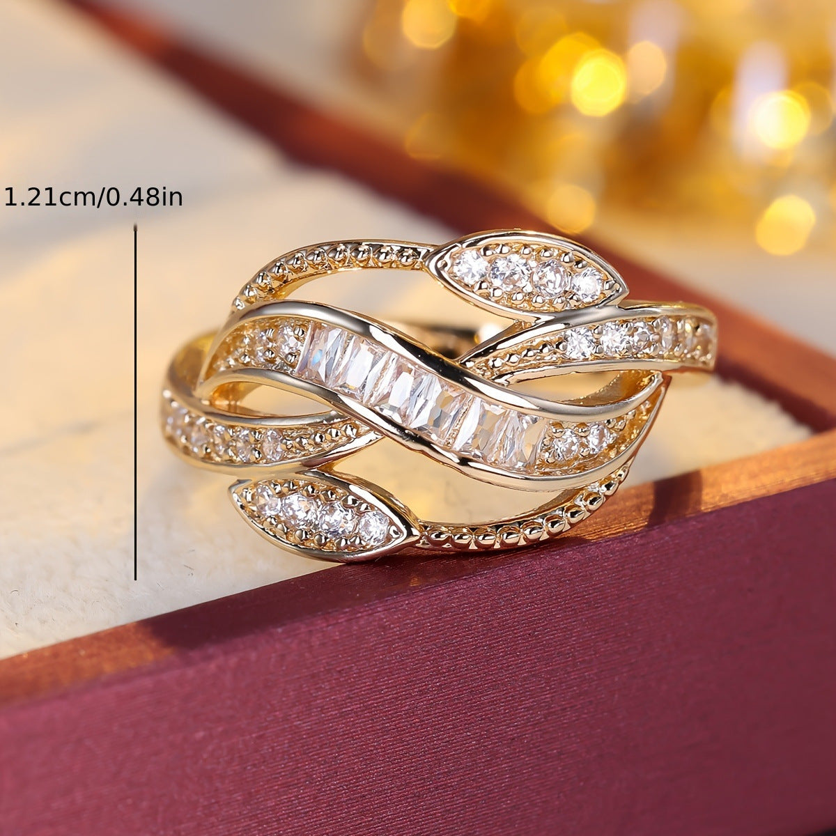 Luxury High-grade Full Inlaid Synthetic Zircon Super Flash Fashion Engagement Rings