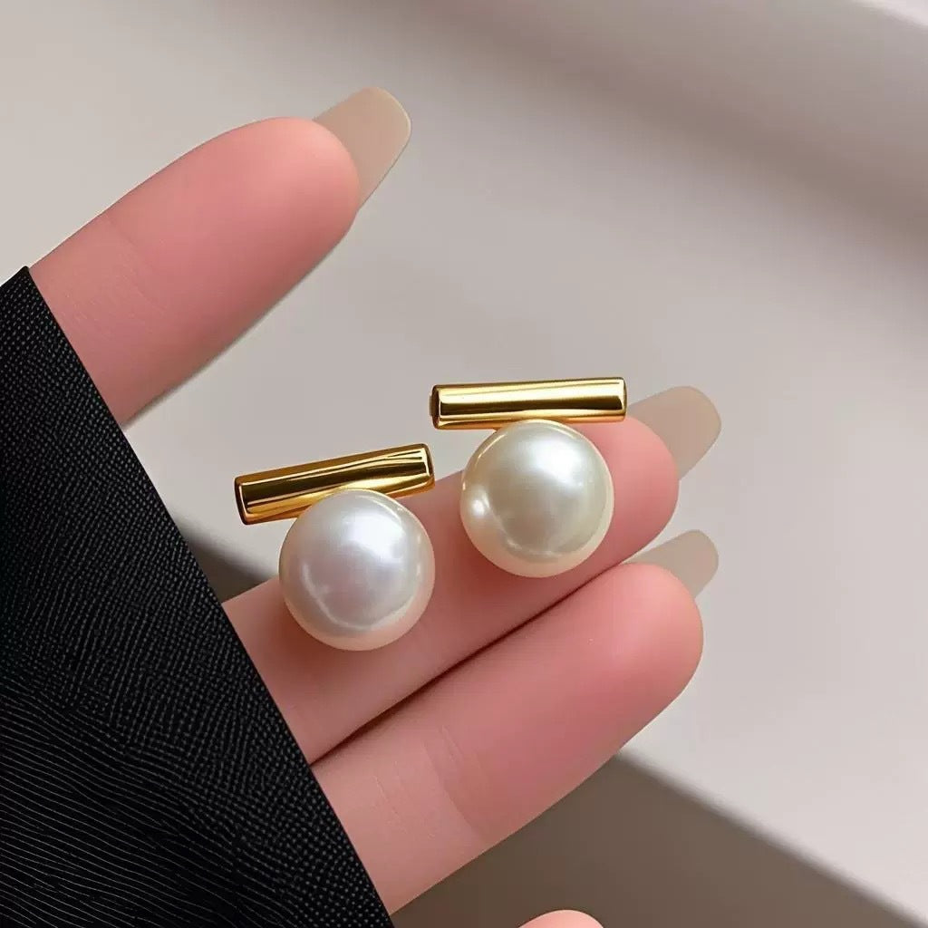 Needle Simple Milk Pearl Design Sweet Beautiful Rings