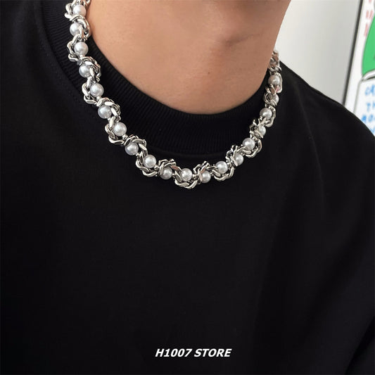 Design Pearl Chain Winding Female Affordable Necklace