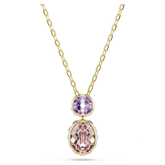 Austrian Crystal Thick Gold Plated Double-sided Rotating Earrings